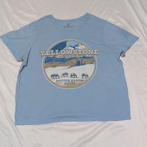 Yellowstone Dutton Ranch Montana Short Sleeve Graphic Crew Neck Tee‎